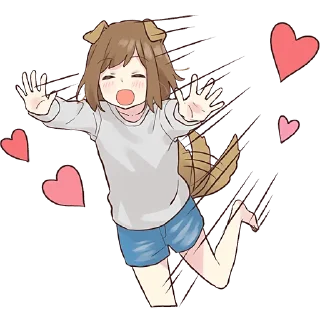🥰 emoji Собачка-тян @Nyasticks Telegram sticker 20 of 41