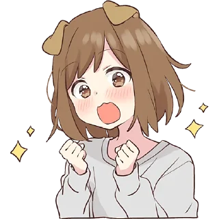 ✊ emoji Собачка-тян @Nyasticks Telegram sticker 22 of 41