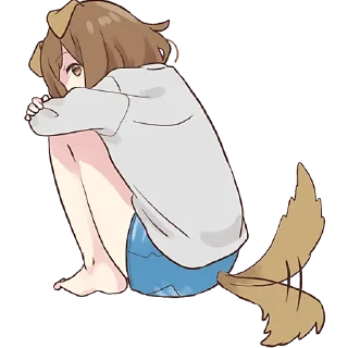 😞 emoji Собачка-тян @Nyasticks Telegram sticker 12 of 41