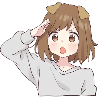 🫡 emoji Собачка-тян @Nyasticks Telegram sticker 5 of 41