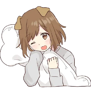 🥰 emoji Собачка-тян @Nyasticks Telegram sticker 9 of 41