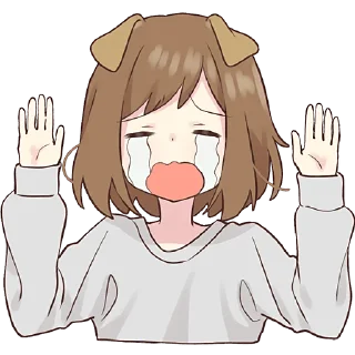 😭 emoji Собачка-тян @Nyasticks Telegram sticker 16 of 41