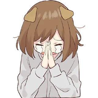 🙏 emoji Собачка-тян @Nyasticks Telegram sticker 14 of 41