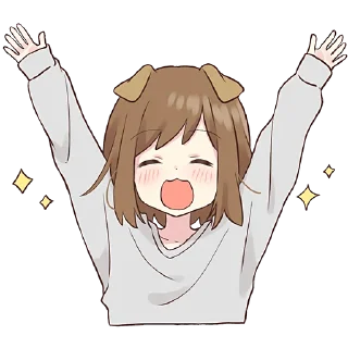 🥳 emoji Собачка-тян @Nyasticks Telegram sticker 24 of 41