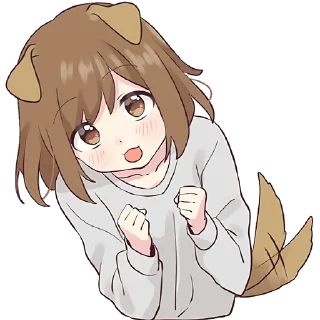 🥰 emoji Собачка-тян @Nyasticks Telegram sticker 7 of 41
