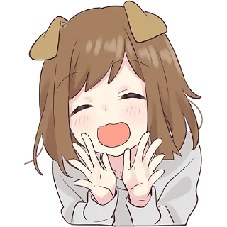 🤗 emoji Собачка-тян @Nyasticks Telegram sticker 8 of 41