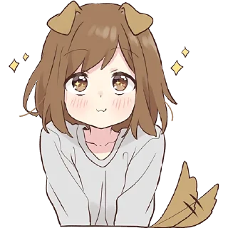 🤩 emoji Собачка-тян @Nyasticks Telegram sticker 1 of 41