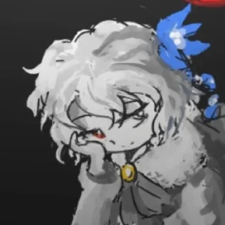 🩸 emoji Девочка с синем цветком | @smetonyastickers Telegram sticker 18 of 61