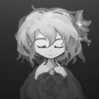🩸 emoji Девочка с синем цветком | @smetonyastickers Telegram sticker 2 of 61