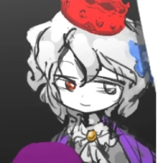 🩸 emoji Девочка с синем цветком | @smetonyastickers Telegram sticker 21 of 61
