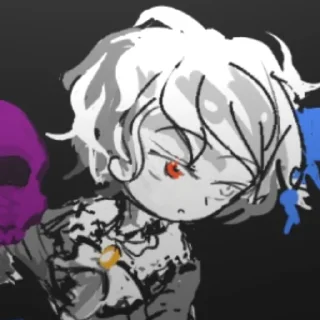 🩸 emoji Девочка с синем цветком | @smetonyastickers Telegram sticker 20 of 61