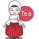 👍 emoji Cute Hijab👰 ~by @pixels_NFT Telegram sticker 16 of 39