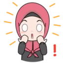 😳 emoji Cute Hijab👰 ~by @pixels_NFT Telegram sticker 15 of 39