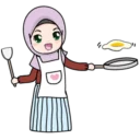 🍳 emoji Cute Hijab👰 ~by @pixels_NFT Telegram sticker 22 of 39