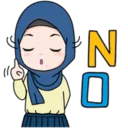 👎 emoji Cute Hijab👰 ~by @pixels_NFT Telegram sticker 20 of 39
