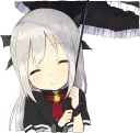 ☺️ emoji A little girl Sticker (Vampire) ENG :: @line_stickers Telegram sticker 1 of 40