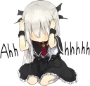 😱 emoji A little girl Sticker (Vampire) ENG :: @line_stickers Telegram sticker 16 of 40