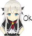👍 emoji A little girl Sticker (Vampire) ENG :: @line_stickers Telegram sticker 15 of 40