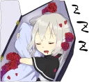 😴 emoji A little girl Sticker (Vampire) ENG :: @line_stickers Telegram sticker 20 of 40