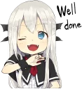 👍 emoji A little girl Sticker (Vampire) ENG :: @line_stickers Telegram sticker 13 of 40