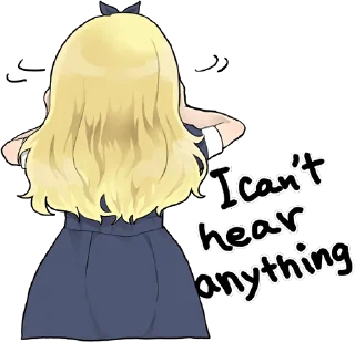 🙉 emoji A little girl Sticker (Alice) ENG :: @line_stickers Telegram sticker 12 of 40
