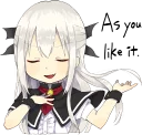 😏 emoji A little girl Sticker (Vampire) ENG :: @line_stickers Telegram sticker 5 of 40
