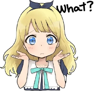 😶 emoji A little girl Sticker (Alice) ENG :: @line_stickers Telegram sticker 20 of 40
