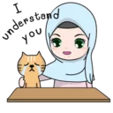😌 emoji Cute Hijab👰 ~by @pixels_NFT Telegram sticker 7 of 39