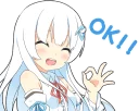 👌 emoji Air and her best friends :: @line_stickers Telegram sticker 1 of 40