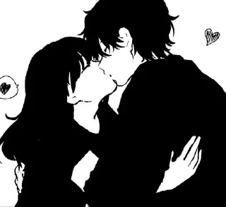 🖤 emoji люблю аниме. Telegram sticker 16 of 52