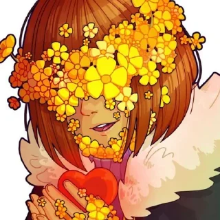 🌼 emoji @utAU_stickers @frisk_garden Telegram sticker 20 of 52