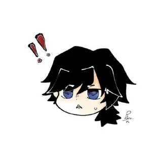 ‼ emoji [•Гию Томиока• (если бы Сабито Telegram sticker 21 of 63