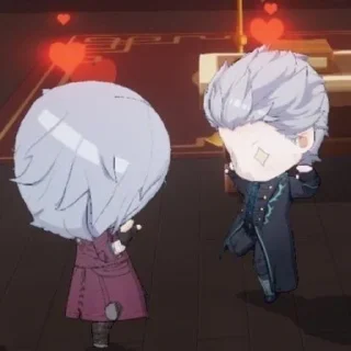 Sticker from Dante and Vergil chibi