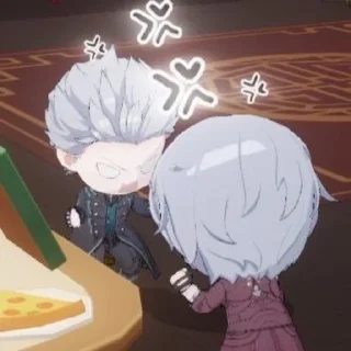 Sticker from Dante and Vergil chibi