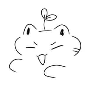 Sticker from кот с цветком на голове @yanna_ogr