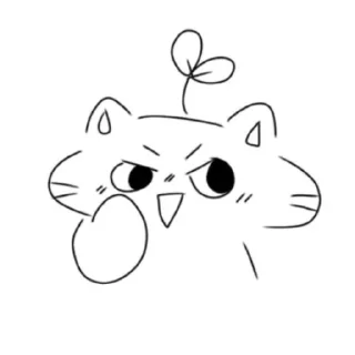 Sticker from кот с цветком на голове @yanna_ogr