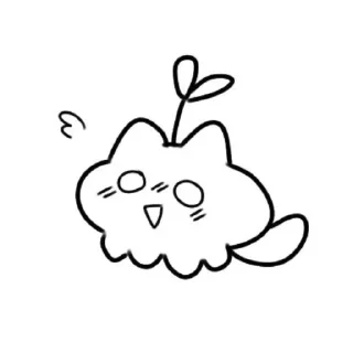 Sticker from кот с цветком на голове @yanna_ogr