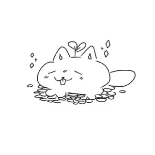Sticker from кот с цветком на голове @yanna_ogr