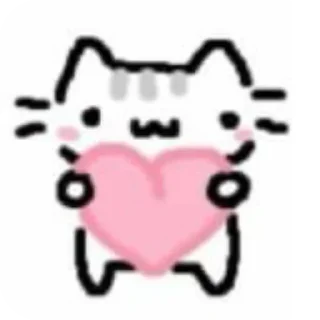 ❤ emoji Cute cats =^•^= Telegram sticker 6 of 62