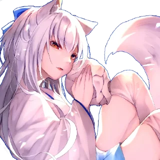 🤔 emoji Кицунэ Telegram sticker 19 of 27