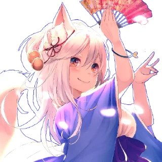 😌 emoji Кицунэ Telegram sticker 18 of 27