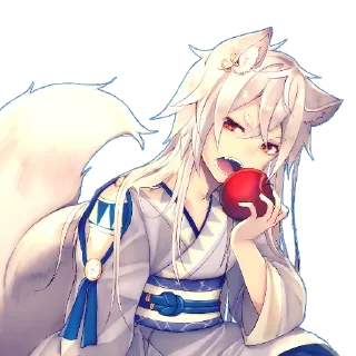 🤔 emoji Кицунэ Telegram sticker 21 of 27