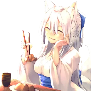 🥢 emoji Кицунэ Telegram sticker 8 of 27