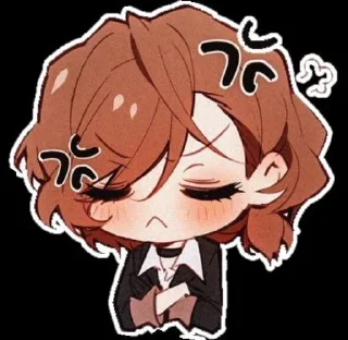 😡 emoji чуя и дазайка от @Kotik_UnU Telegram sticker 5 of 12
