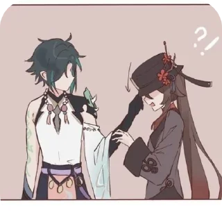 😠 emoji Ху Тао/Сяо Telegram sticker 20 of 108