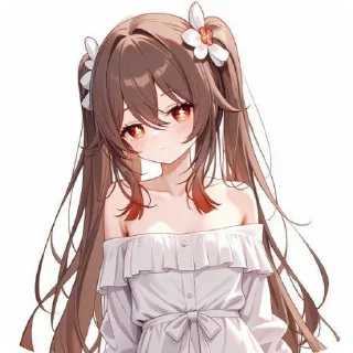 🤗 emoji Ху Тао/Сяо Telegram sticker 2 of 108