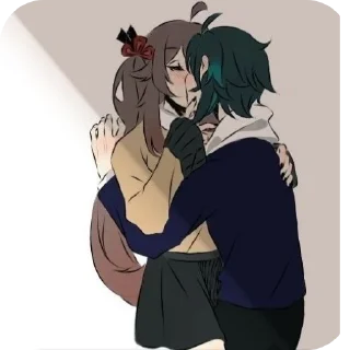❤ emoji Ху Тао/Сяо Telegram sticker 7 of 108