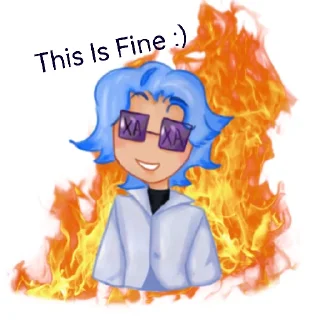 🙂 emoji Я хуею Telegram sticker 6 of 9