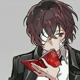 🖤 emoji Dazai Osamu Telegram sticker 20 of 75