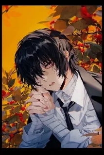🖤 emoji Dazai Osamu Telegram sticker 14 of 75